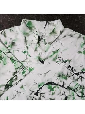 Malbon Futura Poly Performance Stretch Golf Polo Camo Tie Dye All Over Large